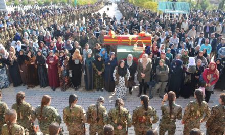 Cenazeyê şervanê YPG’ê Lezgîn hate veşartin