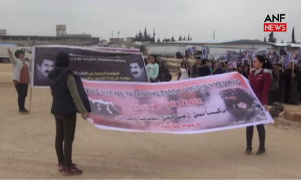 Li Kampa Berxwedan ji bo Efrînê meşiyan