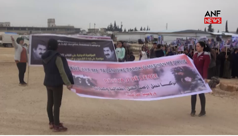 Li Kampa Berxwedan ji bo Efrînê meşiyan
