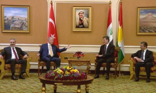 Erdogan bi Barzaniyan re rûnişt
